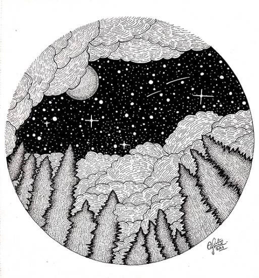 The Forest, painting by Jyoti Agrawal