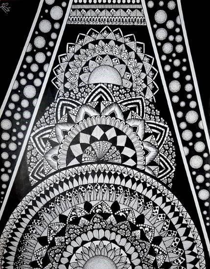 Stacked Mandala, painting by Jyoti Agrawal