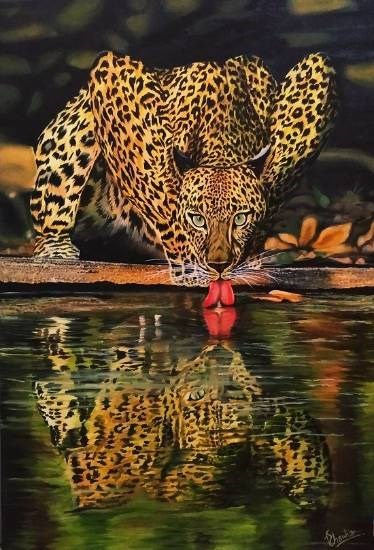 The Thirst, painting by Deeksha Chauhan