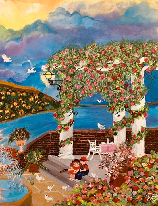 THE BEAUTY OF CALMNESS IS ALL AROUND, painting by Rabia Asad