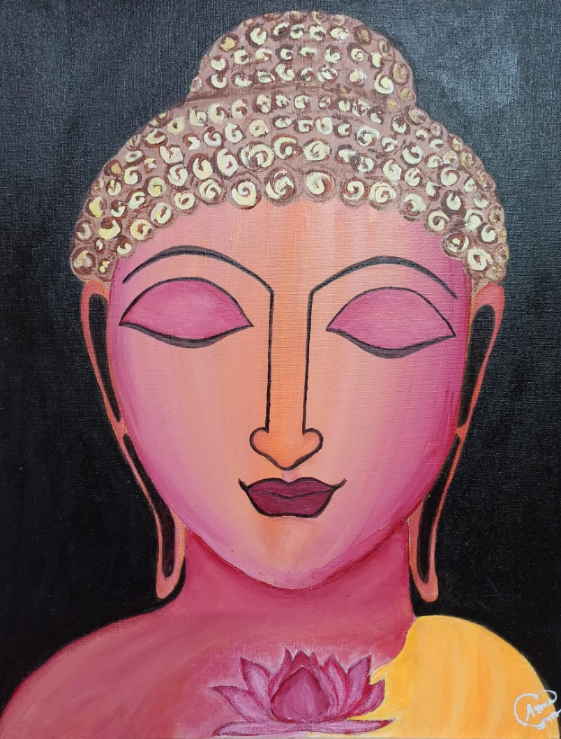 Painting  by Rabia Naaz - BUDDHA PEACE OF MIND