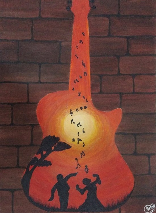 FEEL OF MUSIC, painting by Rabia Naaz