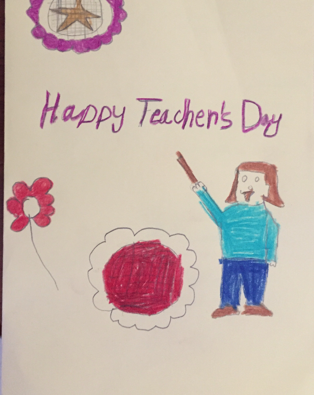 Painting  by Vaishnav Eacharath - Happy teacher’s day wishes