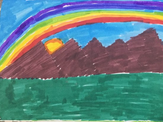 Rainbow, painting by Vaishnav Eacharath