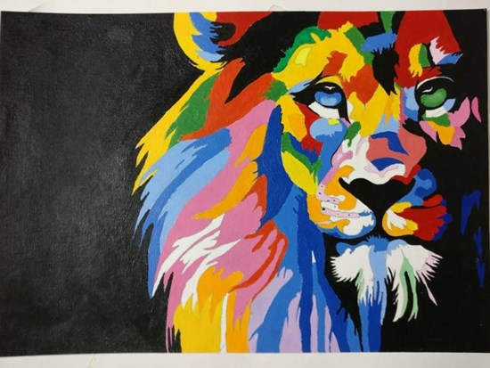 Lion, painting by Riddhi Gadodia
