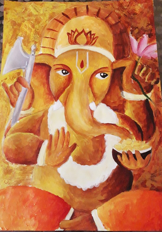 Shree Ganesha, painting by Nishtha Sharma