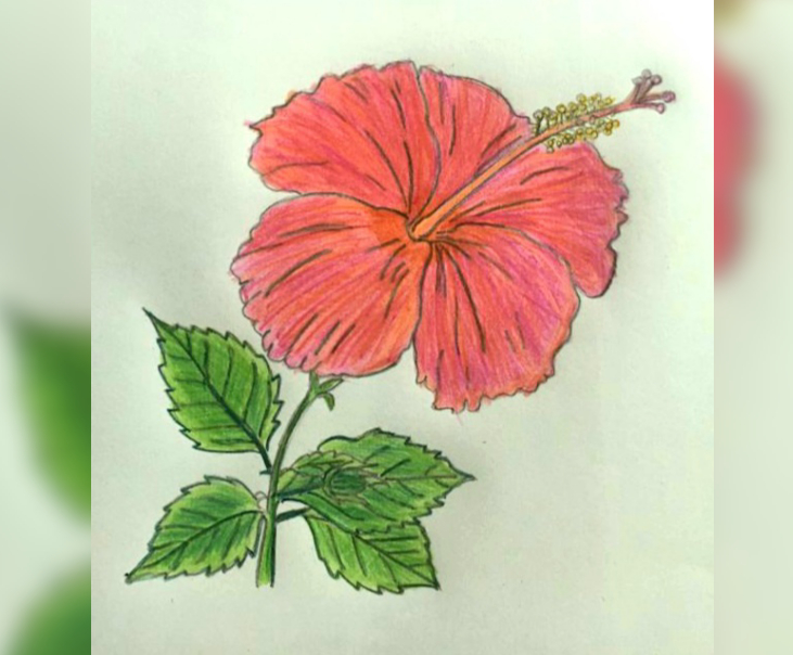 Painting  by Rajeshwari Mandal - The flower of love!