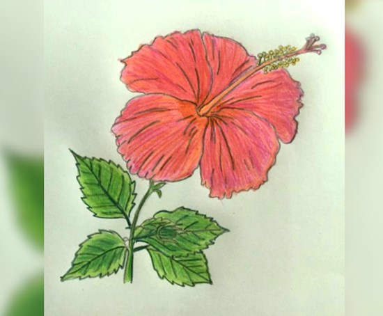 The flower of love!, painting by Rajeshwari Mandal