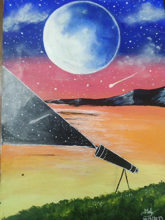 Moonlight, painting by Mahathi Shanagala