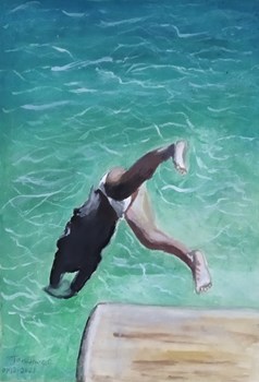 Seas The Day, Painting by Emerging Artist Tanushree Bhattacharya