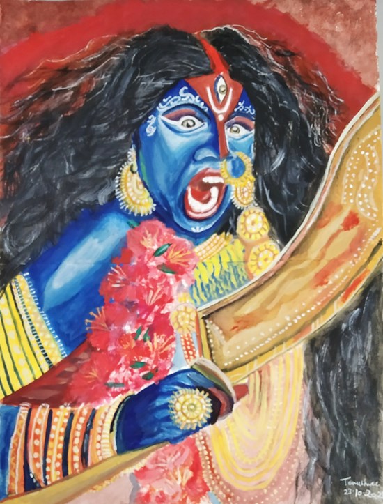Rudra Kaali, painting by Tanushree Bhattacharya