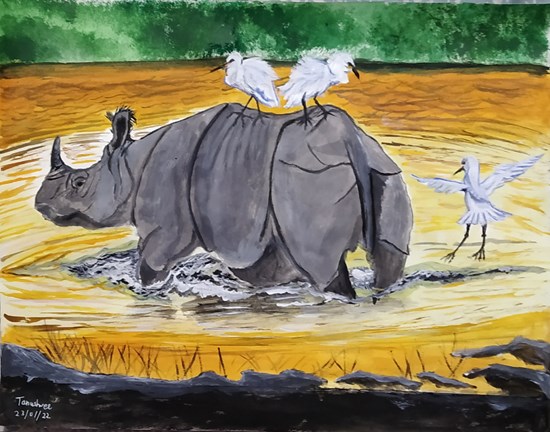If You Get In Their Way- Watch Out, painting by Tanushree Bhattacharya