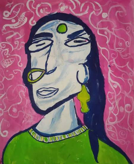Painting  by Shailee Sanghavi - Portrait of my Mom