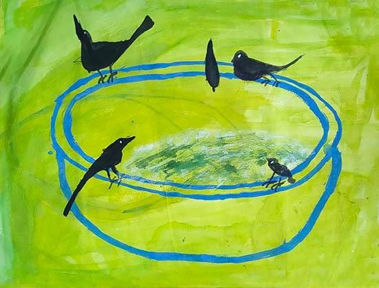 The Crow, painting by Shailee Sanghavi