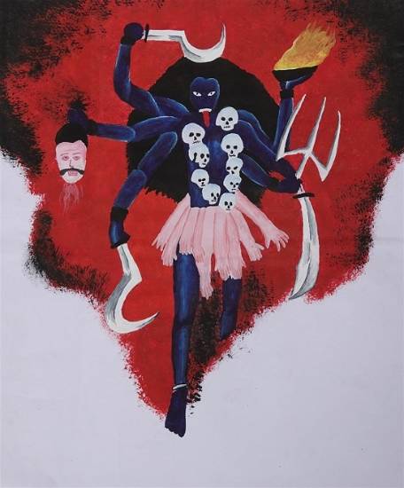 Painting  by Omkar Mohit - Maa Kali