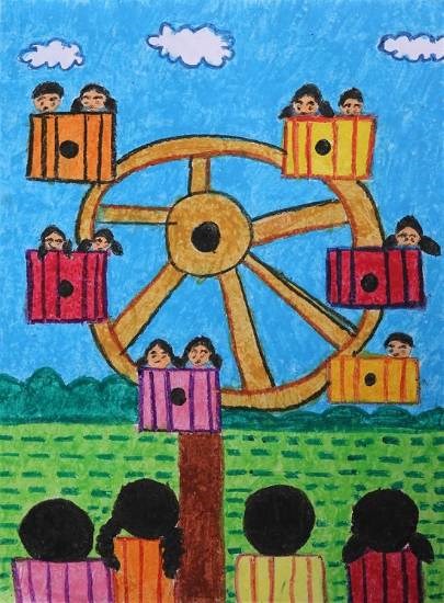 Mela, painting by Sagata Sarkar