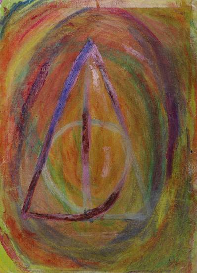 Painting  by Lavanya Naikodi - The Deathly Hallows where the death is left behind