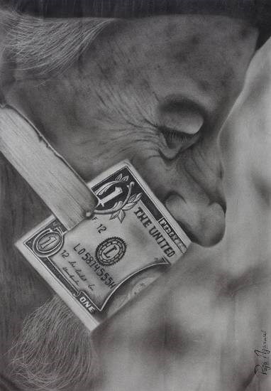 The power of Money, painting by Puja Agarwal