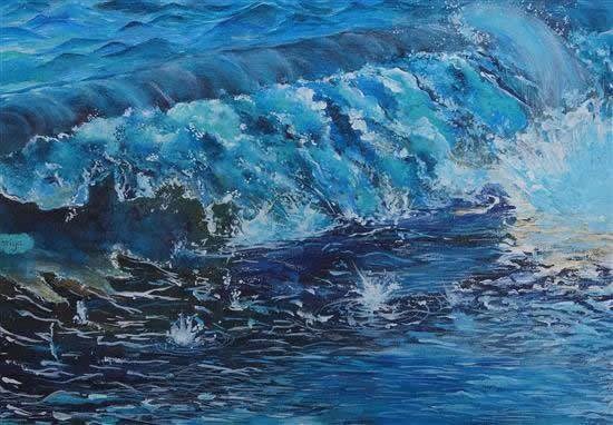 The Wave, painting by Shriya Nulkar