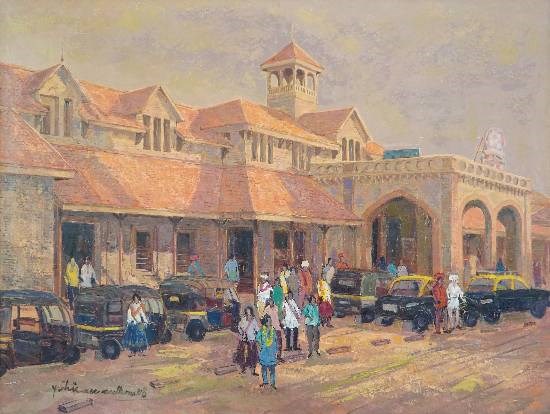 Mumbai - 2, painting by Yashwant Shirwadkar