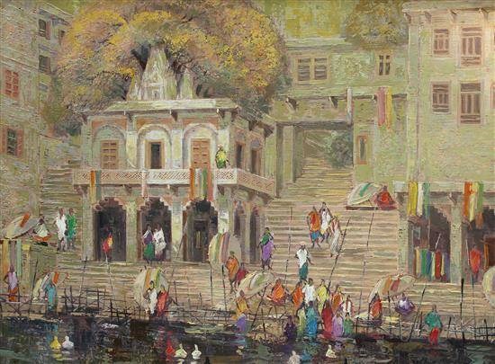 Banaras - 88, painting by Yashwant Shirwadkar