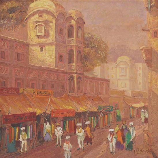 Rajasthan - 1, painting by Yashwant Shirwadkar