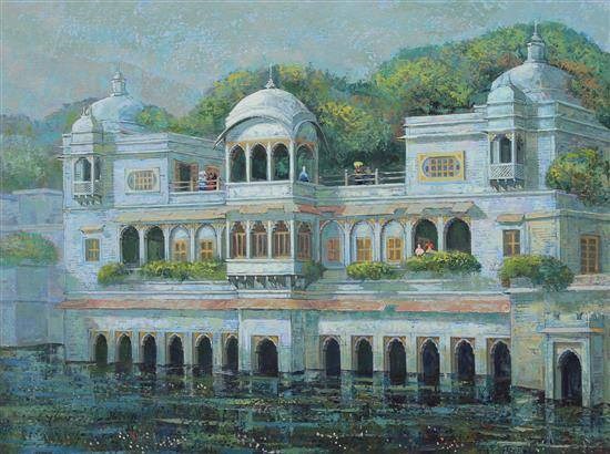 Rajasthan - 38, painting by Yashwant Shirwadkar