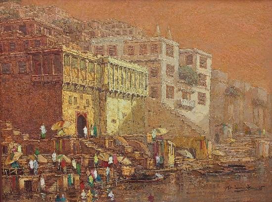 Banaras - 37, painting by Yashwant Shirwadkar