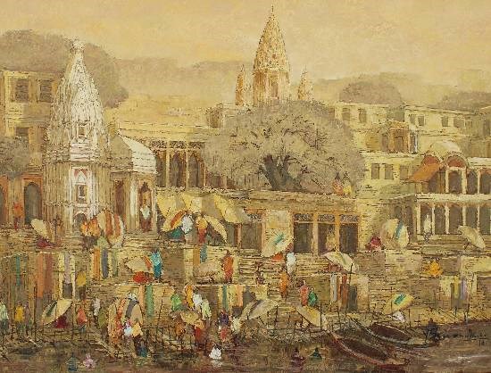 Banaras - 31, painting by Yashwant Shirwadkar