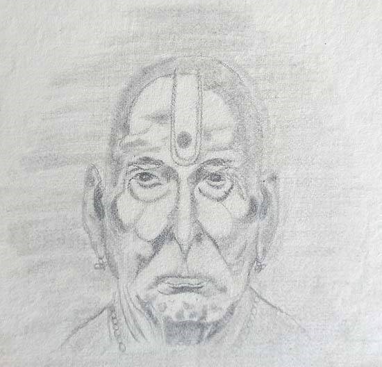 God Shree Swami Samarth, painting by Amol Naik