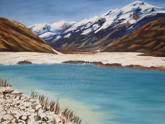 Beauty of ladakh, painting by Sharadhi K V