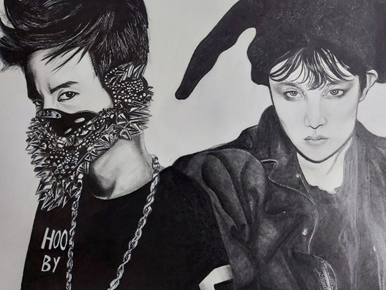 J-HOPE -nobody to legend, painting by Sharadhi K V
