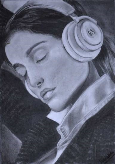 Deep in Music, painting by Drishti Pandey