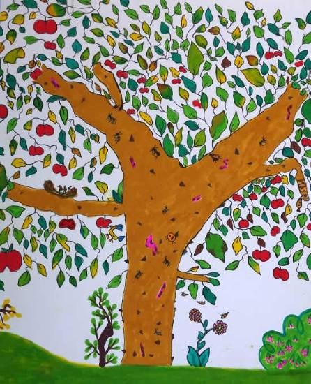 Nature's Beloved, painting by Aashna Kathuria