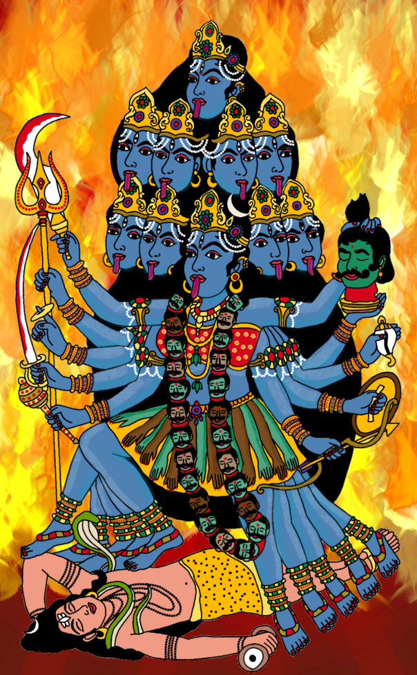 Print  by Harshit Pustake - Goddess mahakali