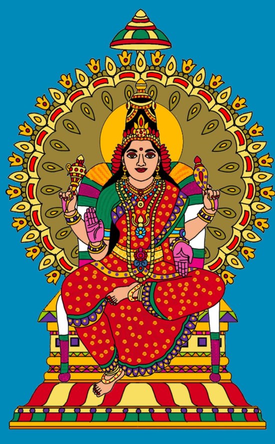 Goddess bhuvneshwari, painting by Harshit Pustake