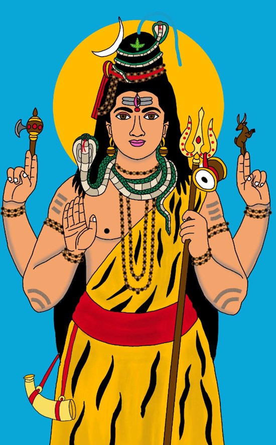 Lord shiva, painting by Harshit Pustake