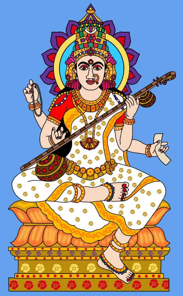 Limited Edition Print  by Harshit Pustake - Goddess saraswati