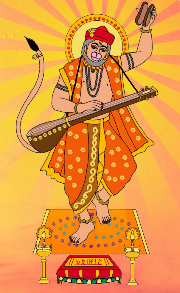 Print  by Harshit Pustake - Lord hanuman