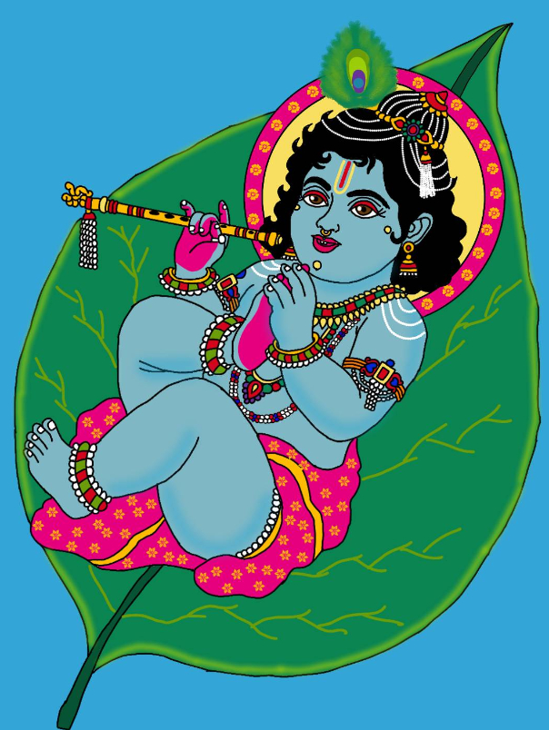 Limited Edition Print  by Harshit Pustake - Lord child krishna