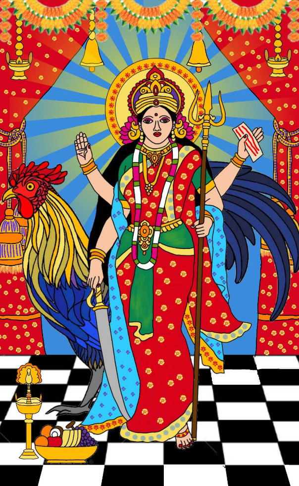 Print  by Harshit Pustake - Goddess bahuchara