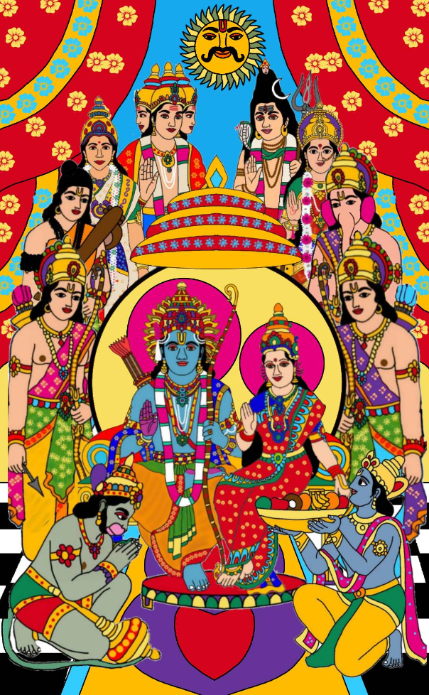 Limited Edition Print  by Harshit Pustake - Lord ram darbar