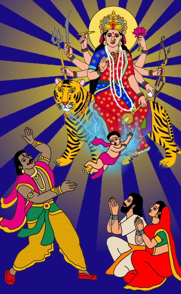 Print  by Harshit Pustake - Goddess vindhya vasini