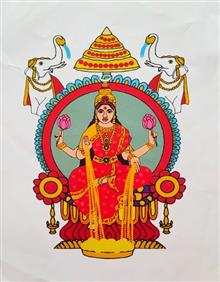 Painting  by Harshit Pustake - Goddess Dhan Lakshmi