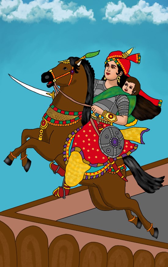 The Queen Of Jhansi, painting by Harshit Pustake
