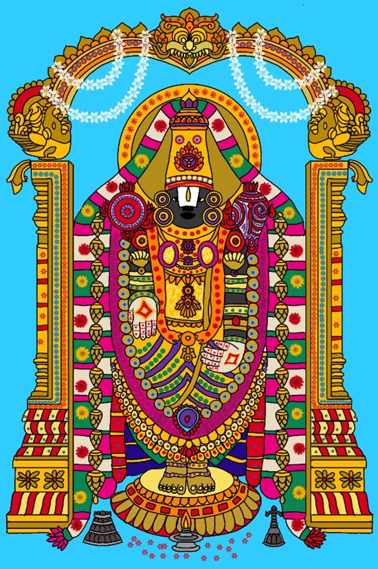 Lord tirupati balaji, painting by Harshit Pustake