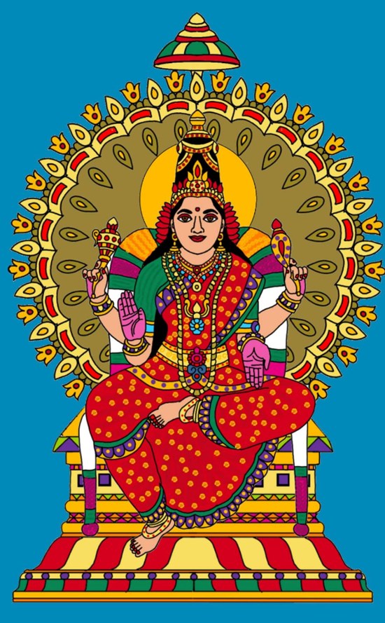 Goddess bhuvneshwari, painting by Harshit Pustake