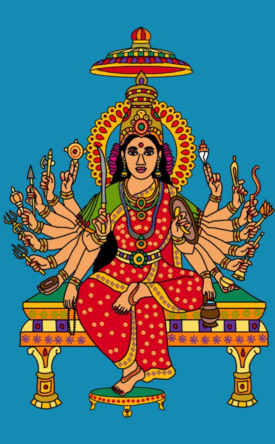 Goddess mahalakshmi, painting by Harshit Pustake