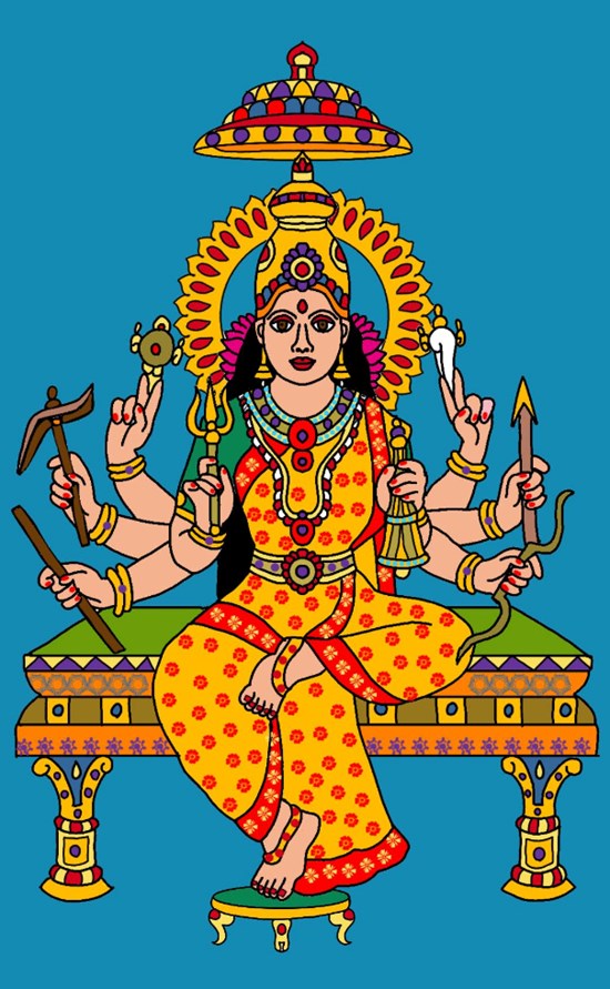 Goddess mahasaraswati, painting by Harshit Pustake