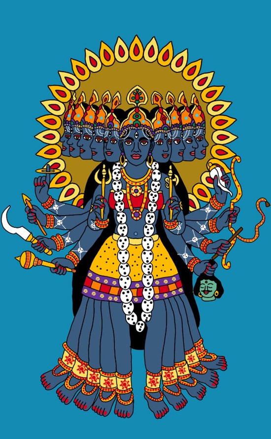 Goddess Mahakali, painting by Harshit Pustake